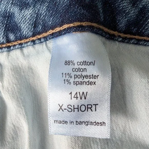 M Jeans By maurices Mid Rise Blue Size 14W Extra Short $16.00 - Picture 5 of 6